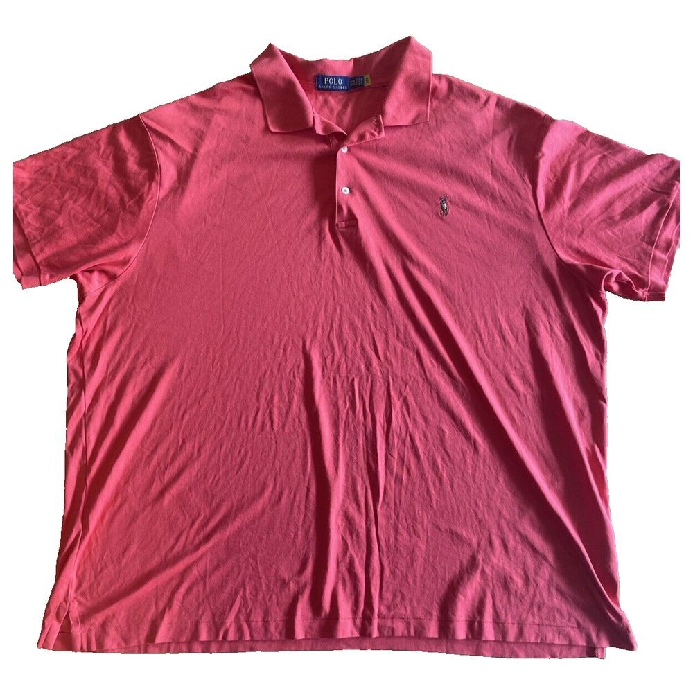 Polo Ralph Lauren Polo Shirt Men's 3XB Big Peach Short Sleeve Soft Flesh Pony